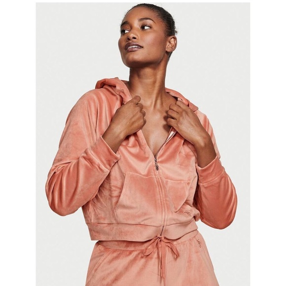 Victoria's Secret TRACKSUIT SET Full-zip
Hoodie + jogger pant CANYON ROSE VELOUR - Picture 6 of 7